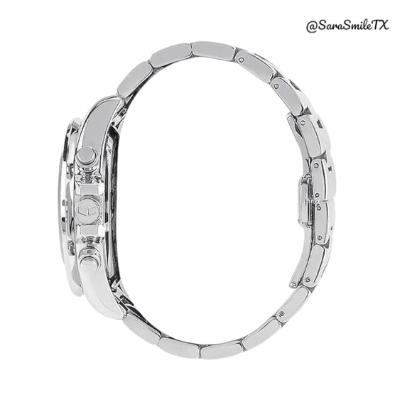 VESTAL ZR2018 Swarovski Silver Stainless Steel 43mm Watch - NWOT - Picture 3 of 15